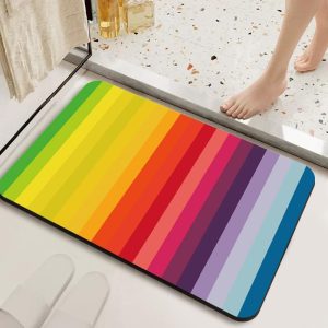 Rainbow Art Design Bathroom Mat