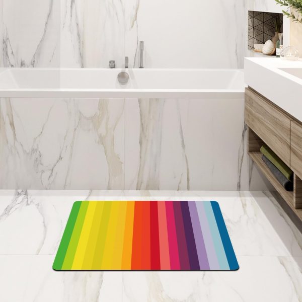 Rainbow Art Design Bathroom Mat