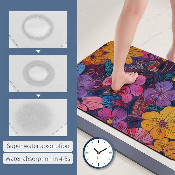 Flower Diatomite Bath Mat